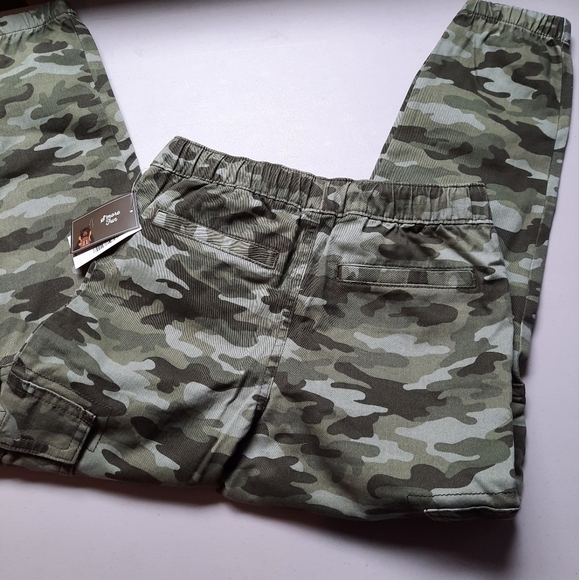 Gymboree Camo Cargo Joggers Pants Boys 7  Green Stretch Cotton‎ - Picture 2 of 8